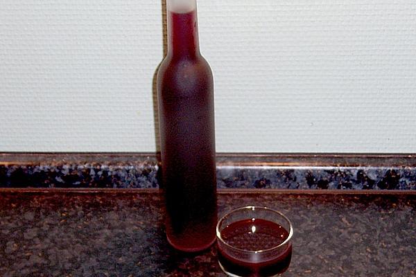 Elderberry Liqueur Made from Juice