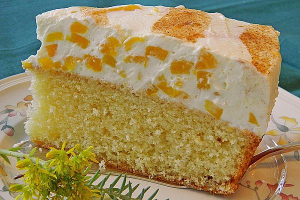 Fanta Cake with Peach Sour Cream