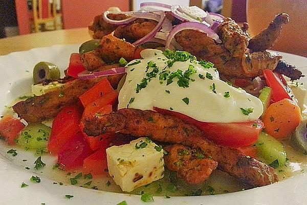 Farmer`s Salad with Gyros