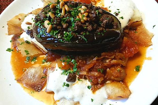 Fatteh Makdous – Syrian Stuffed Eggplant