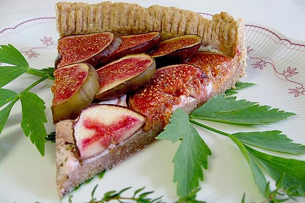 Fig Tart with Fresh Goat Cheese and Herbs
