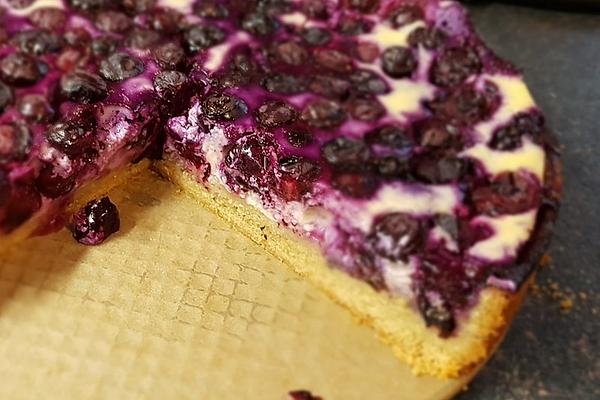 Finnish Blueberry Cake with Kermaviili