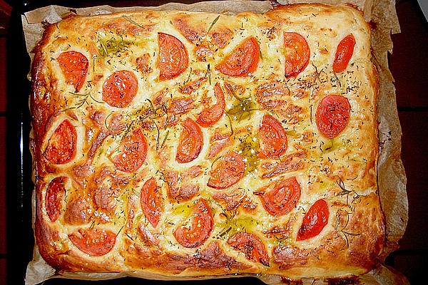 Focaccia with Cocktail Tomatoes