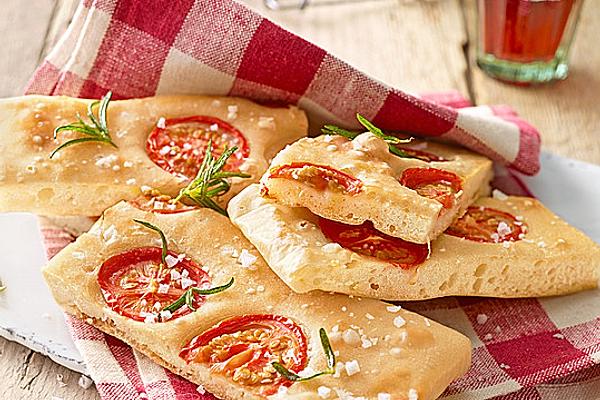 Focaccia with Tomatoes and Rosemary