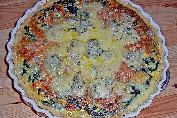 Four Cheese Quiche with Spinach