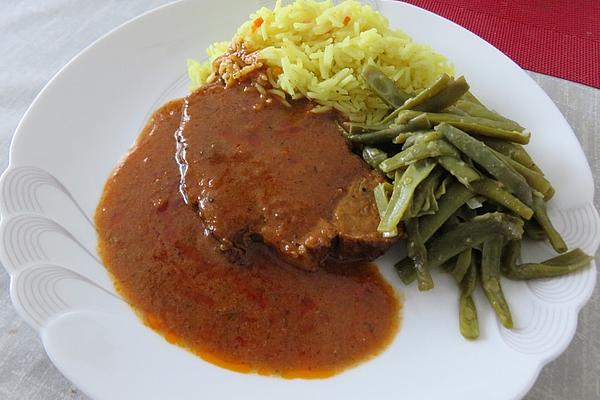 Franconian Roast Pork with Dark Bread Sauce