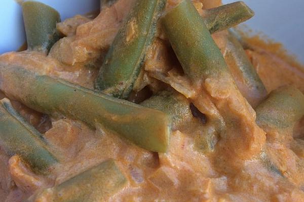 French Beans in Spicy Coconut Cream