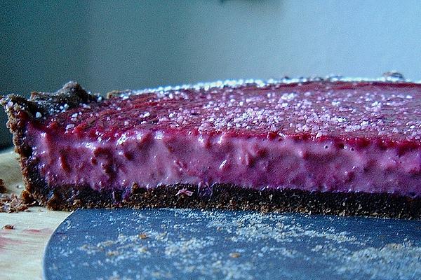 French Raspberry Tart with Chocolate Base