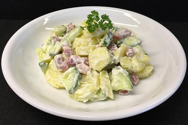 Fresh Potato Salad with Bacon and Cucumber
