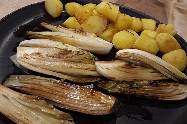 Fried Chicory with Balsamic Vinegar