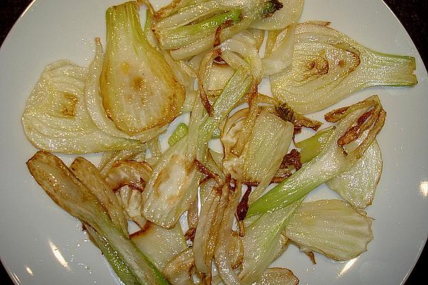 Fried Fennel Slices with Lime Oil