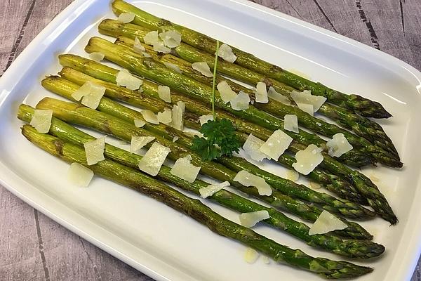 Fried Green Asparagus with Parmesan Cheese