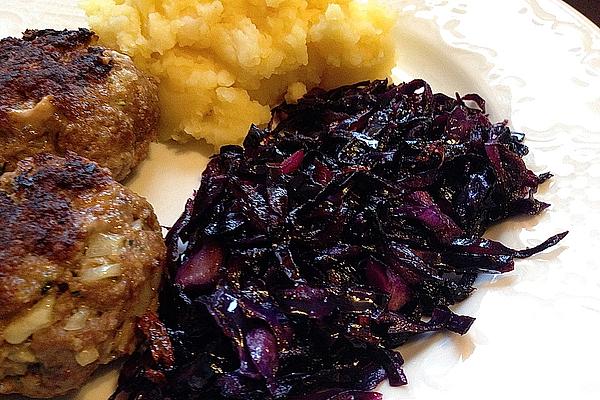 Fried Red Cabbage Strips
