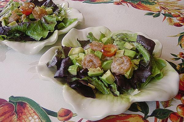 Fried Scampi with Salad