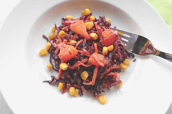 Fruity Red Cabbage and Carrot Salad