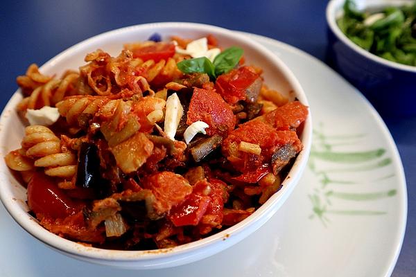 Fusilli with Eggplant and Mozzarella