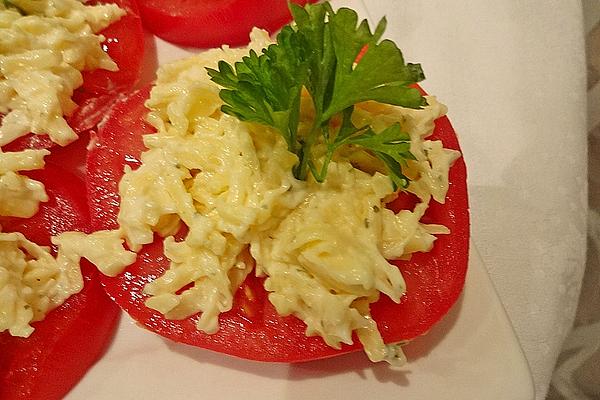 Garlic Cheese on Tomatoes