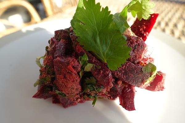 Georgian Beetroot Salad with Walnuts and Prunes