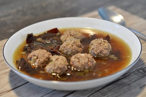 Glass Noodle Soup with Meatballs