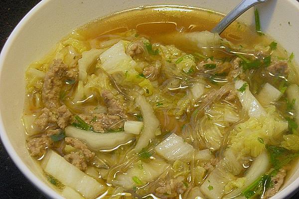Glass Noodle Soup with Minced Meat
