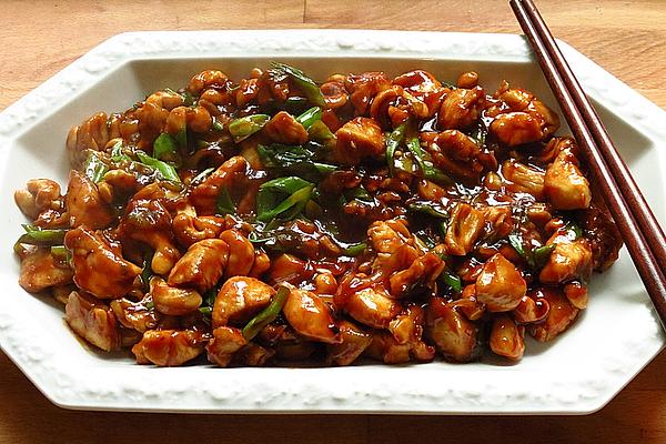 Glazed Chicken with Hoisin Sauce and Cashew Nuts