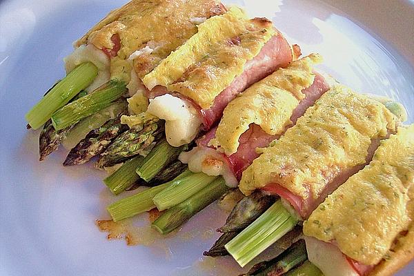 Green Asparagus in Ham – Potato Coating