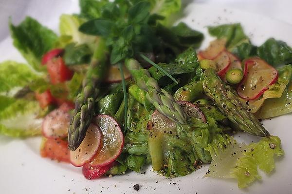 Green Asparagus Salad with Radishes