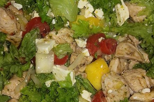 Green Salad with Mango and Chicken Strips