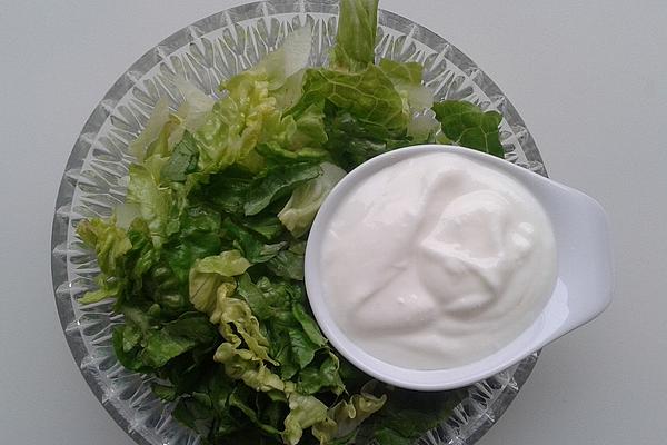 Green Salad with Yogurt Sauce
