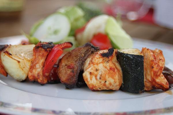 Grill Skewer with Mediterranean Touch