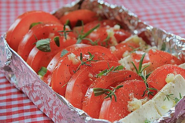 Grilled Tomato with Feta