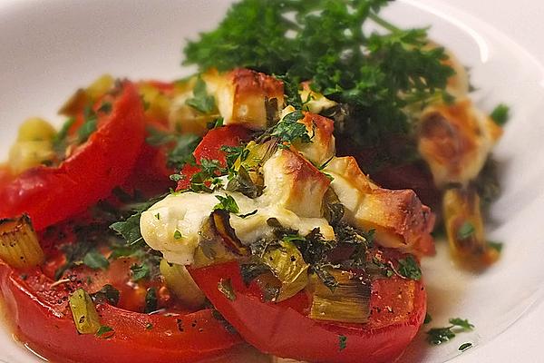 Grilled Tomatoes with Sheep Cheese