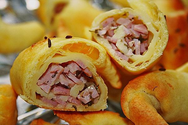 Ham Cone Made from Curd Dough
