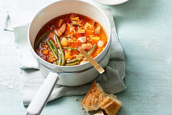 Hearty Vegetable Stew with Smoked Pork