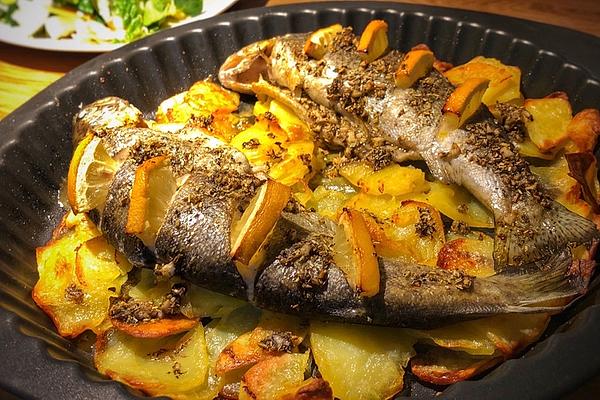 Herbal Trout with Fried Potatoes