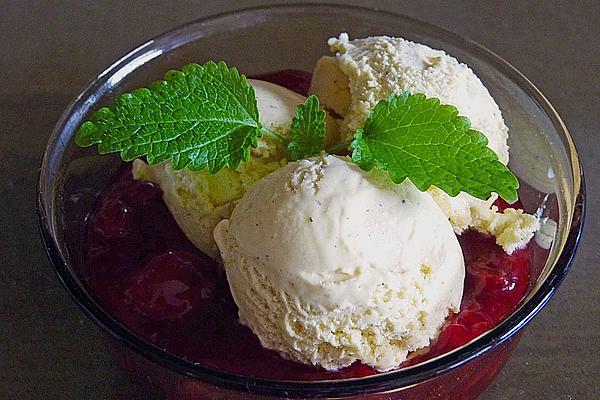 Hot Cherries with Vanilla Ice Cream