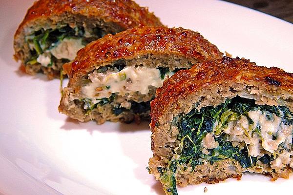 Illes Light Mince Roll Filled with Spinach Leaves and Feta Cheese