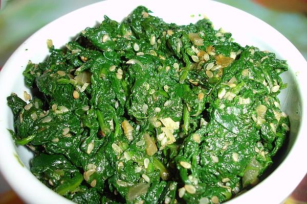 Japanese Spinach with Toasted Sesame Seeds