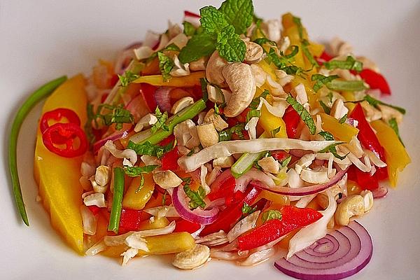 Jaroma Cabbage and Mango Salad with Cashew Nuts and Mint