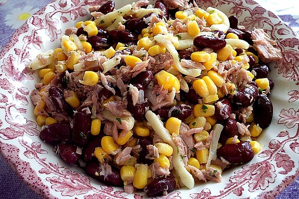 Kidney Beans Salad with Tuna and Cheese