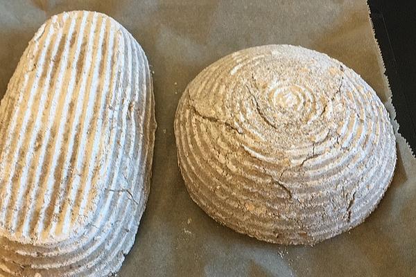 Large Mixed Rye and Spelled Bread with Sourdough and Whole Grain