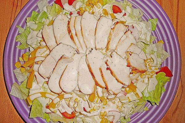 Large Salad Plate with Chicken Breast Fillet