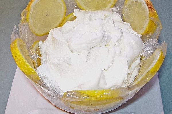 Lemon Ice Cream in Ice Cream Bowl