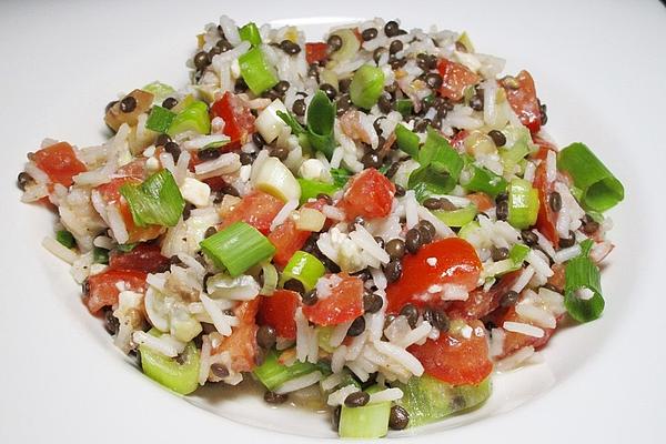 Lentil Salad with Beluga Lentils and Basmati Rice