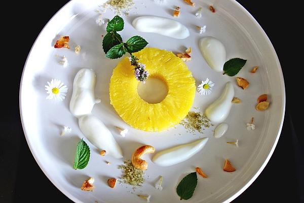 Light Pineapple Dessert with Yogurt