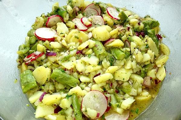 Light Potato and Asparagus Salad with Radishes
