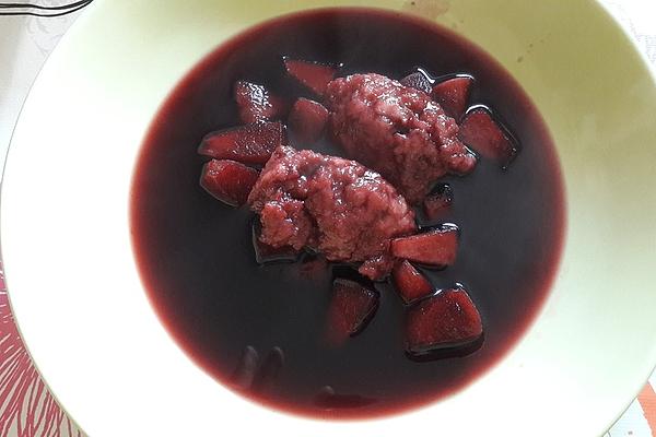 Lilacberry Soup with Dumplings