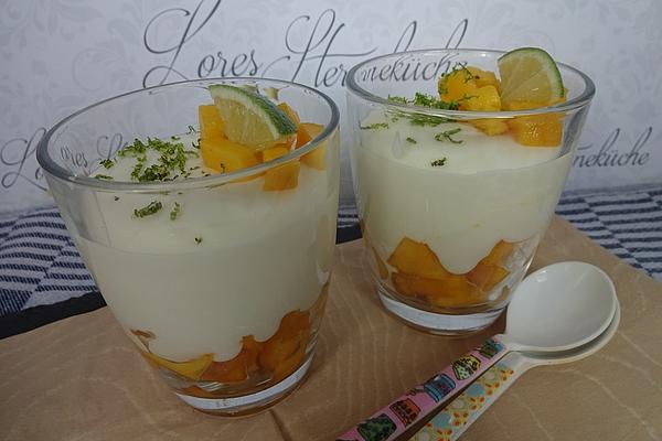 Lime Cream on Fresh Mango