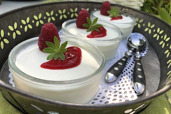 Lime Yoghurt Mousse with Raspberries