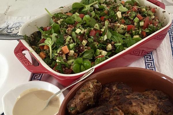 Lukewarm Quinoa and Lentil Salad